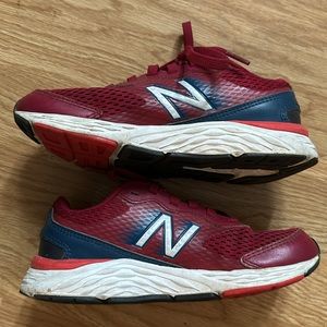 New Balance Boys red sneakers size 2